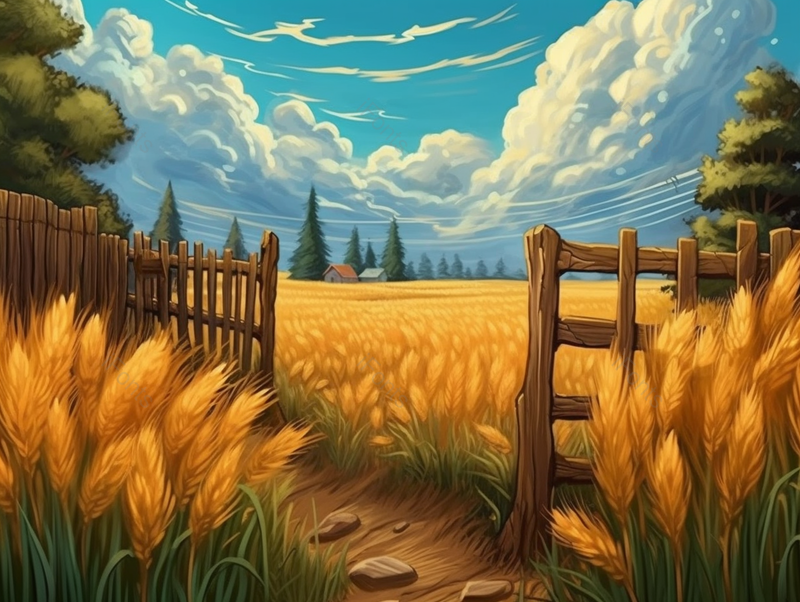 麦子成熟了二十四节气芒种插画背景,插画/手绘图,插画/手绘图库,插画/手绘图下载,插画/手绘